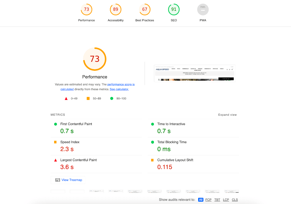 Home desktop Before Optimization