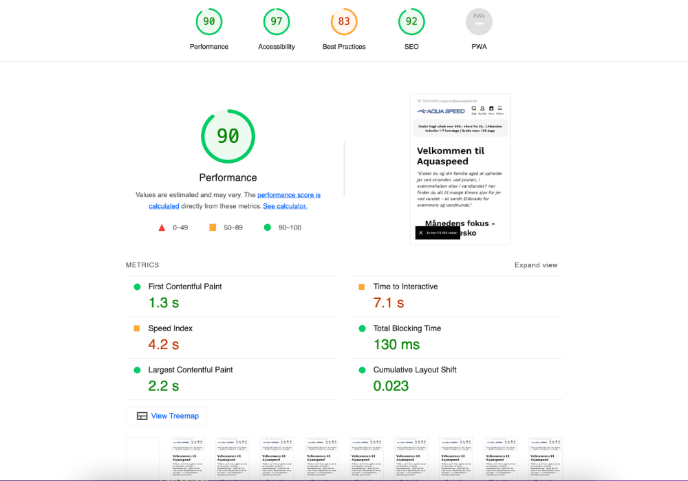 Home Mobile after Optimization