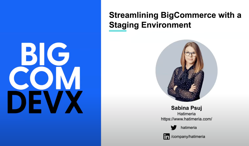 BigCom DevX presenter Sabina Psuj