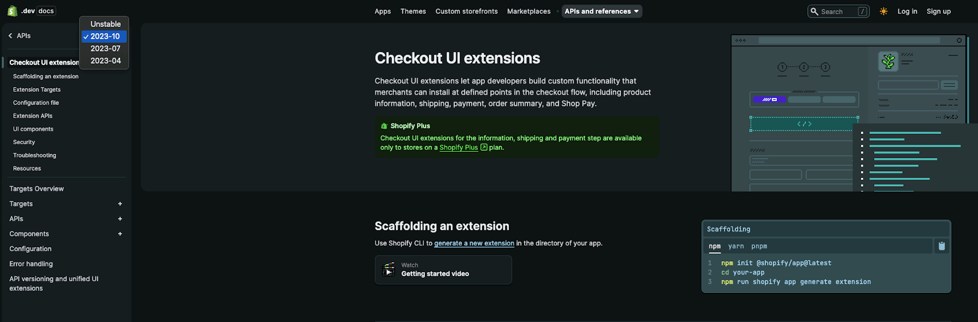 Shopify Checkout UI extensions