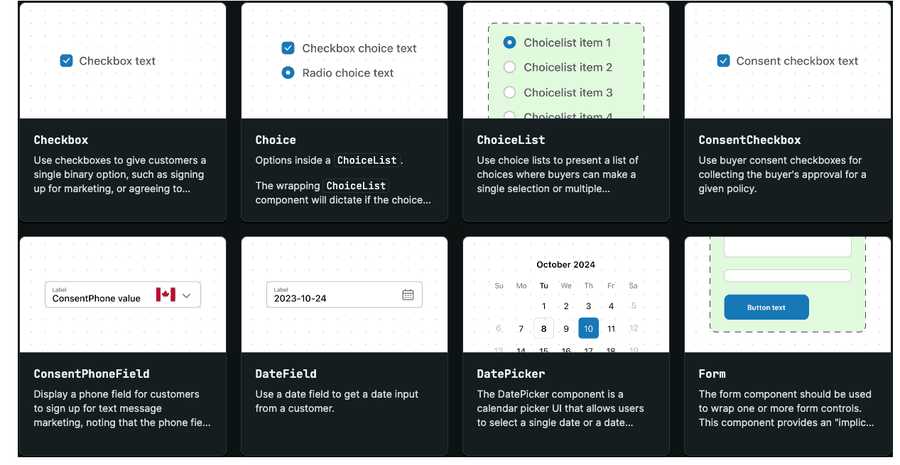 UI extensions components