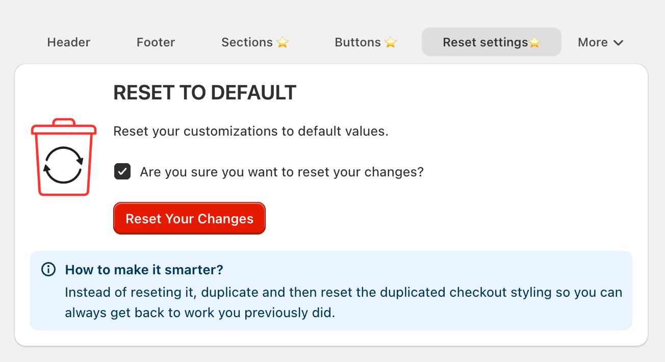 checkout customizations
