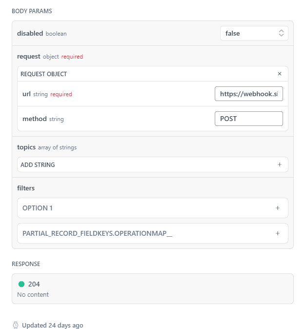 Webhook Configuration
