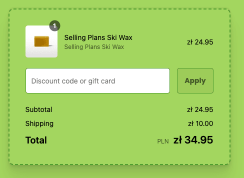 customizing checkout