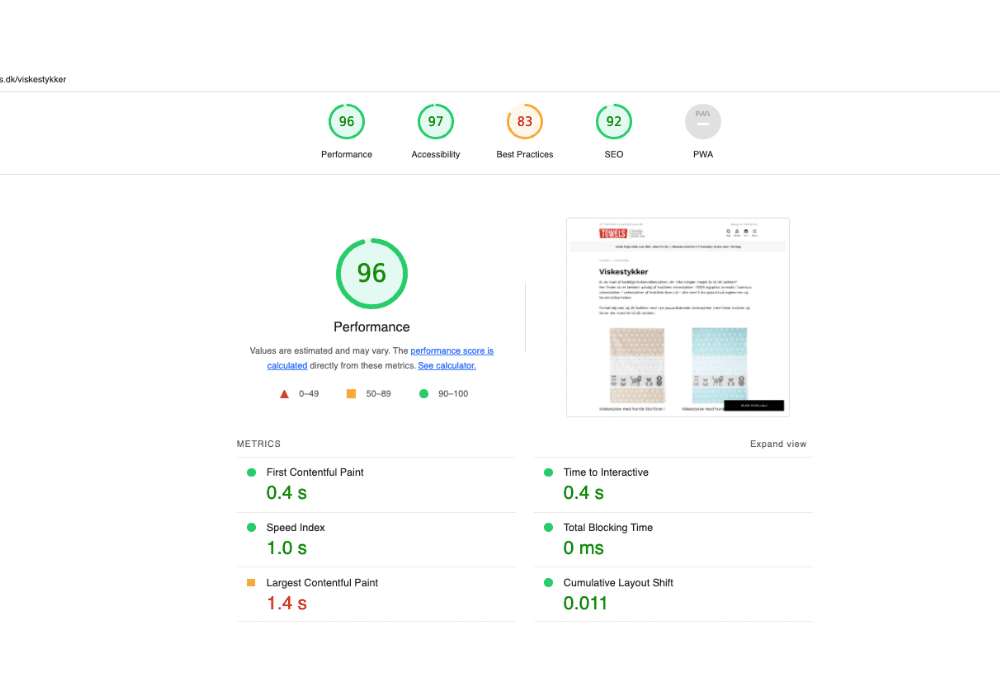 Category desktop after Optimization