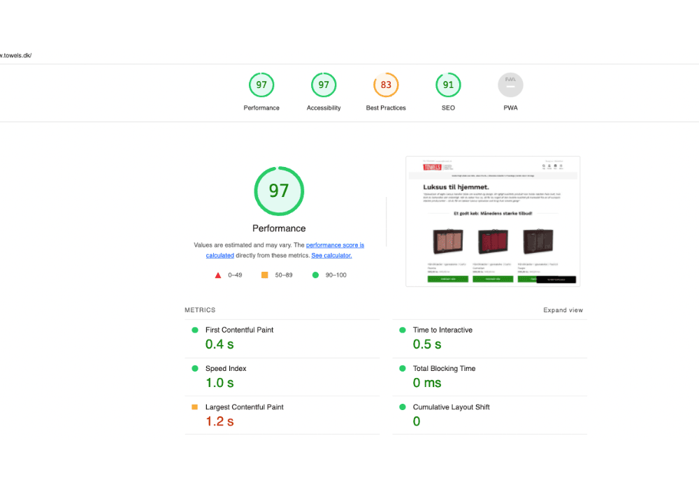 Home desktop after Optimization
