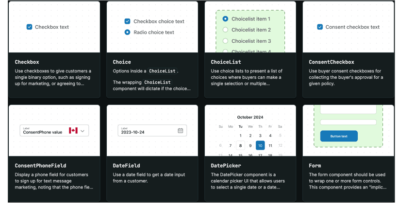 UI extensions components