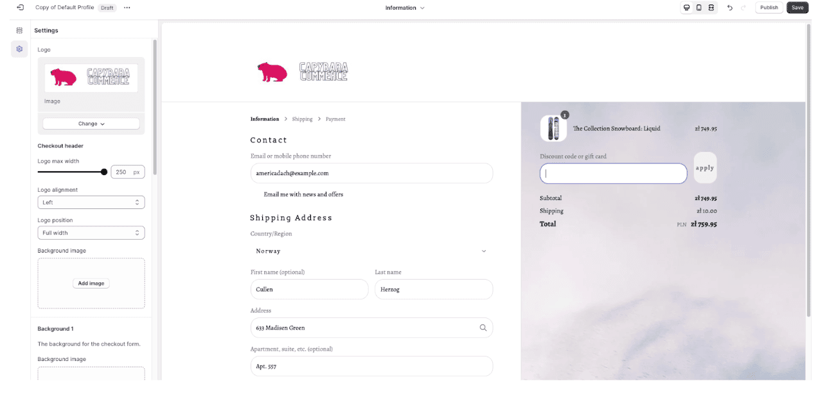 Customize your checkout