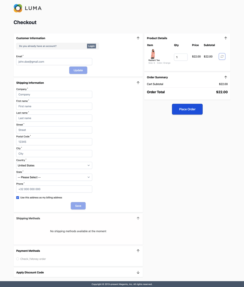 app checkout clean test checkout